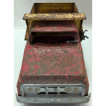 Tonka Sandloader Dump Truck Toy Red Yellow Metal Construction Vintage Double Headlights
