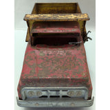 Tonka Sandloader Dump Truck Toy Red Yellow Metal Construction Vintage Double Headlights