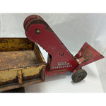 Tonka Sandloader Dump Truck Toy Red Yellow Metal Construction Vintage Double Headlights