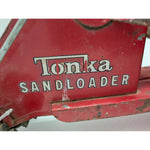 Tonka Sandloader Dump Truck Toy Red Yellow Metal Construction Vintage Double Headlights