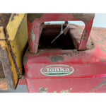 Tonka Sandloader Dump Truck Toy Red Yellow Metal Construction Vintage Double Headlights