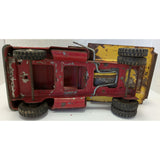 Tonka Sandloader Dump Truck Toy Red Yellow Metal Construction Vintage Double Headlights