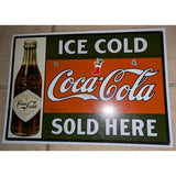 11 X 16 1993 COCA COLA METAL TIN SIGN ICE COLD SOLD HERE Coke Bottle Reproduction