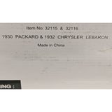 1/32 1930 Packard 1932 Chrysler Lebaron Signature Models Danbury Mint Diecast Car MARX UNTOUCHABLES