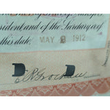 North Butte Mining Company 1912 Stock Certificate A Minnesota Corporation Mines Located in Montana