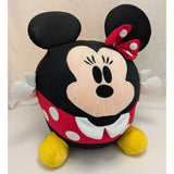 14" Disney Parks Minnie Mouse Plush Ball Round Squishy Red Polka Dots Yellow Shoes Polyester