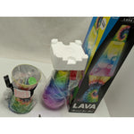 New 14.5 Schylling Tie Dye Classic White Lava Lamp Design Tricolor Globe