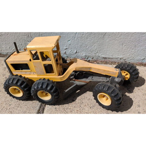 AS-IS Vintage Tonka Yellow Metal Construction Grader Toy Plastic Blade