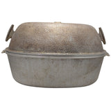 13 QT Guardian Service Ware Hammered Aluminum 19" Oval Roaster Turkey Pan Lid Pot USA XL