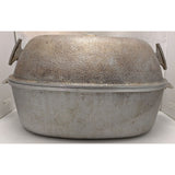 13 QT Guardian Service Ware Hammered Aluminum 19" Oval Roaster Turkey Pan Lid Pot USA XL