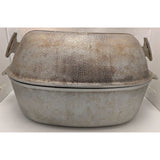 13 QT Guardian Service Ware Hammered Aluminum 19" Oval Roaster Turkey Pan Lid Pot USA XL