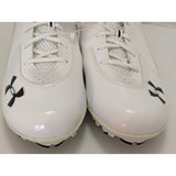 AS-IS 17 Men's Under Armour White Spine Nitro Football Cleats UA 1252686-100 Synthetic Shoes
