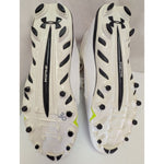 AS-IS 17 Men's Under Armour White Spine Nitro Football Cleats UA 1252686-100 Synthetic Shoes