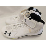 AS-IS 17 Men's Under Armour White Spine Nitro Football Cleats UA 1252686-100 Synthetic Shoes