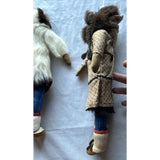 12" Signed Inupiat Handmade Eskimo Inuit Doll Native Alaskan Elizabeth Driggs Vintage Yupik