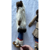 12" Signed Inupiat Handmade Eskimo Inuit Doll Native Alaskan Elizabeth Driggs Vintage Yupik