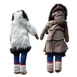 12" Signed Inupiat Handmade Eskimo Inuit Doll Native Alaskan Elizabeth Driggs Vintage Yupik