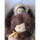 12" Signed Inupiat Handmade Eskimo Inuit Doll Native Alaskan Elizabeth Driggs Vintage Yupik