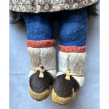 12" Signed Inupiat Handmade Eskimo Inuit Doll Native Alaskan Elizabeth Driggs Vintage Yupik
