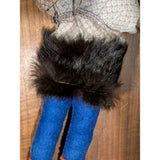 12" Signed Inupiat Handmade Eskimo Inuit Doll Native Alaskan Elizabeth Driggs Vintage Yupik