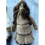 12" Signed Inupiat Handmade Eskimo Inuit Doll Native Alaskan Elizabeth Driggs Vintage Yupik