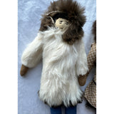 12" Signed Inupiat Handmade Eskimo Inuit Doll Native Alaskan Elizabeth Driggs Vintage Yupik