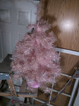 32 in pink Barbie Christmas Tree sparkles with stand.
