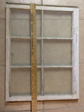 WINDOW opaque textured Pattern glass 6 Six pane vintage white