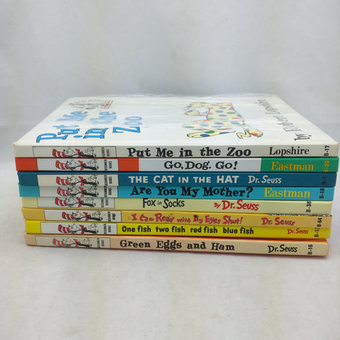 8 Beginner Books Dr Seuss Book Large Logo 80's 1988 Version I Can Read It All By Myself