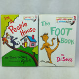 2 Bright and Early Books Dr Seuss The Foot Book Small Logo Book Club Version for Beginning Beginners