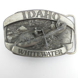 Idaho Whitewater Raft Rafting Siskiyou Belt Buckle Vintage 1987 Floating Float River