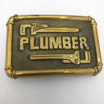 Original Bale 1978 Plumber Pipe Wrench Baron Belt Buckle Vintage Brass