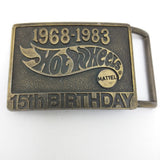 1968 - 1988 Hot Wheels Cars 15th Birthday Belt Buckle Vintage