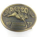 1977 Hesston National Finals Rodeo Bull Rider Belt Buckle Vintage