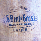 S. Bent Bros Maple Desk Chair Dinette Side Sidechair Windsor Low-back Wood Wooden Vintage