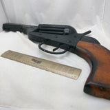 29" Display Revolver Pistol Giant Wall Decor Hanger Gun Wood Handle Metal