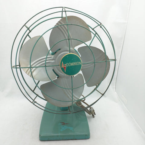 Dominion Fan Electric 10" 1 Speed Oscillating Table Fan 2011-A Works Vintage
