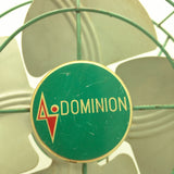 Dominion Fan Electric 10" 1 Speed Oscillating Table Fan 2011-A Works Vintage