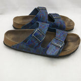 Size? 7.5 M 9.5 W Jerry Garcia Grateful Dead USED Blue Art 2-Strap Birkenstock Shoes Sandals Sandels
