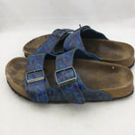 Size? 7.5 M 9.5 W Jerry Garcia Grateful Dead USED Blue Art 2-Strap Birkenstock Shoes Sandals Sandels