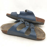 AS-IS L5 ? Small Navy USED 3 Strap Birkenstock Shoes Sandals Sandels