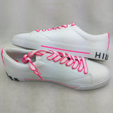 9.5 Tommy Hilfiger Flint 2 Sneakers Never Worn White Pink Womens Street Chic Shoes Lace Up