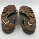 11 US Fisherman Brown Chunky Air Dr Martens 8092 Doc Martins Woven Leather Shoes Sandals Sandels Dr. Vintage