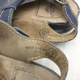 9 US Fisherman England Navy Black Chunky Air Wair Dr Martens 8344 Doc Martins Woven Leather Shoes Sandals Sandels Dr. Vintage