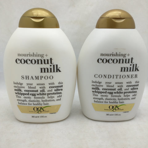2 OGX Organix Nourishing Shampoo Conditioner Coconut Milk 13 oz ea Color Safe No Sulfates
