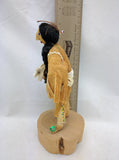 CECELIA OTTOGARY SHOSHONE Signed 1979 8" Indian Native American Doll Leather Beads Handmade