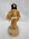 CECELIA OTTOGARY SHOSHONE Signed 1979 8" Indian Native American Doll Leather Beads Handmade