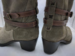 Sz 9 B Frye Jane Strappy Suede Fatigue Knee High Riding Boots 76395 Harness