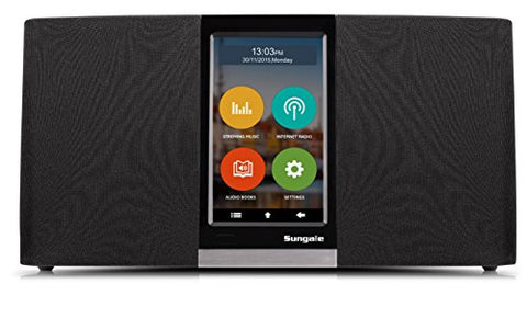 Sungale KWS433 WiFi Internet Radio Wireless Touchscreen Voice Command Audio Streaming Music Audiobook Podcasts
