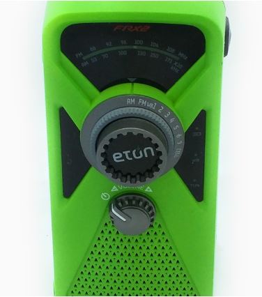 Green Eton Emergency Radio Solar Power Hand Crank
